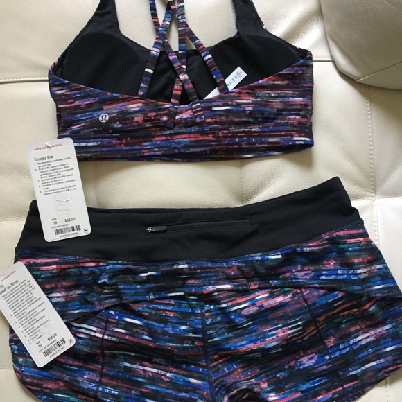 NWT LULULEMON SPEED UP SHORT AND ENERGY BRA - - 10 - Picture 2 of 4